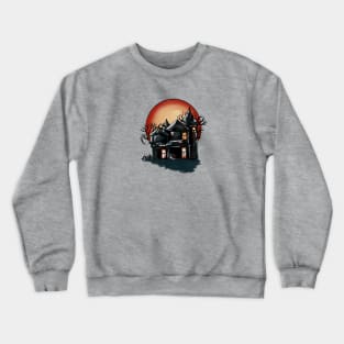 Creepy old haunted house Haloween decoration Crewneck Sweatshirt